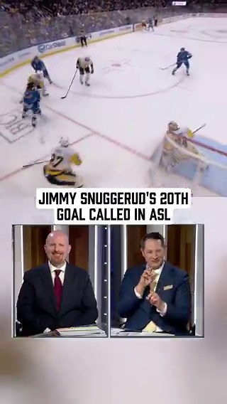 You're watching the first-ever Blues goal called in American Sign Language on @espn 🤩 #stlblues