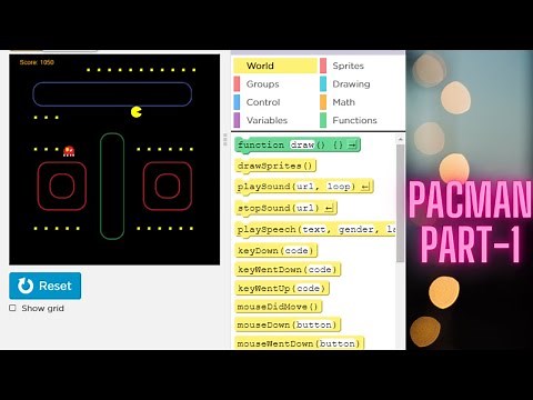 How to create Pacman in game lab in code.org (part-1).