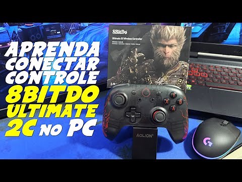 How to CONNECT 8BITDO ULTIMATE 2C CONTROLLER to PC via CABLE and RECEIVER