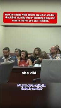 #shorts Woman texting while driving caused an accident that k-lled a family pregnant woman