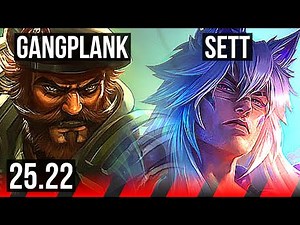 GANGPLANK vs SETT (TOP) | 58k DMG, 15/3/11 | KR Diamond | 25.22