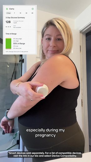 At 7 months pregnant, the Dexcom G7 helps provide guidance and reassurance in @Jillian | T1D Motherhood’s pregnancy journey. She has been able to use features such as Dexcom Clarity* to view her glucose data and trends to better understand what works for her and make informed decisions about diabetes management. Visit the link in bio to learn more about Clarity. *An internet connection is required for users to send their glucose data to Dexcom Clarity via a compatible smart device: dexcom.com/co