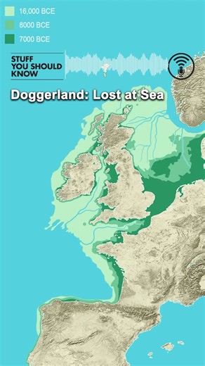 The story of Doggerland is pretty fascinating. The idea is that mainland Europe and the UK were connected not only by a land bridge, but a place where plants, animals and even humans, thrived. | Stuff You Should Know