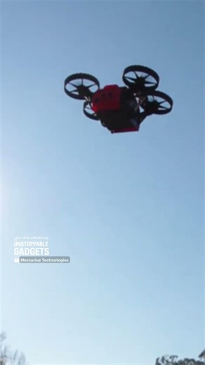 This drone transforms from driving to flying