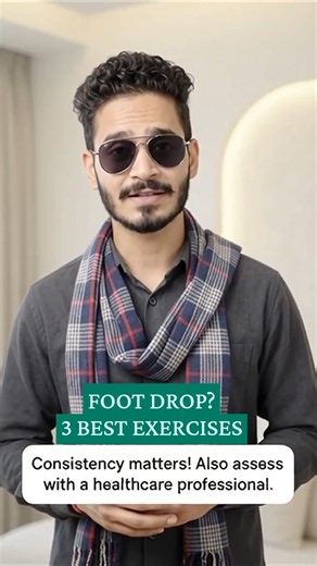 Foot Drop: 3 Exercises to Improve Ankle Strength 🦶💪! #footdrop #exercise #fitness #shorts #workout