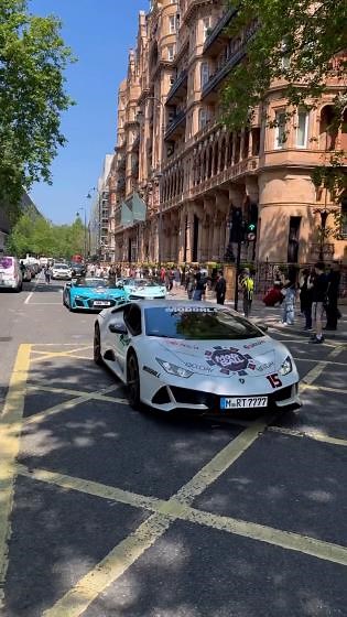 Supercars Seen Across Central London Streets