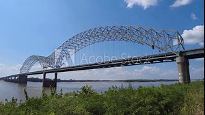 Hernando Desoto Bridge on the Mississippi River at Memphis Tennessee