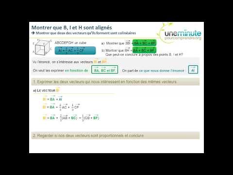 Montrer que 3 points sont alignés (Vecteurs) 1/3