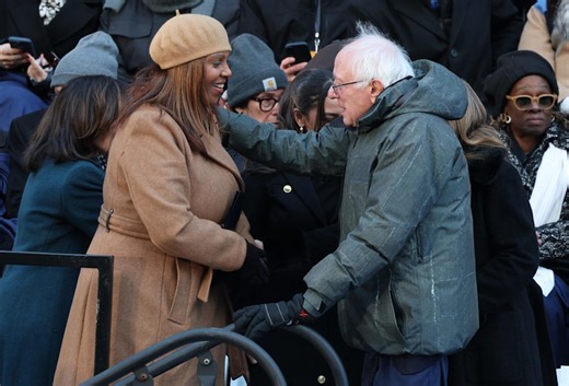 Bernie Sanders ditches meme mittens for Zohran Mamdani's swearing in