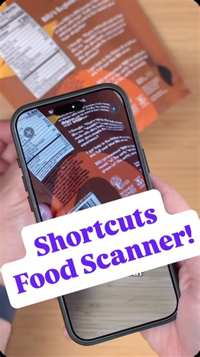 Stephen Robles on Instagram: "iPhone Shortcuts can even scan food barcodes and provide nutrition + ingredient info for free! Comment “Shortcut” and I’ll send a link to download #iphonetips #shortcuts #techtips"