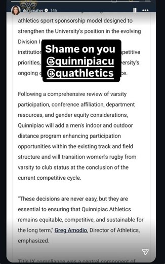 Shame on you: Ilona Maher criticizes Quinnipiac for cutting women’s rugby