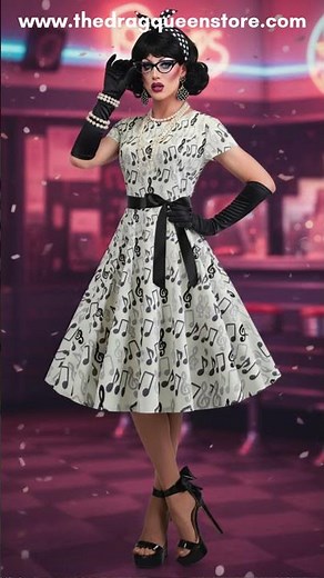 🎶 Big Drag Queen Order Alert! Musical Note Dress, Wig & Heels Flying Out Fast! 👠