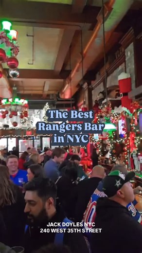 New York Rangers fans — you already know where the real MSG energy lives… and it’s right here at Jack Doyle’s. 🗽💙❤️ Whether you’re looking for the best bar near Madison Square Garden to pregame, a packed house for watching away games, or a cozy holiday spot to hang out post-game, we’ve got you covered. Holiday lights, die-hard fans, great food, great staff — this is the New York Rangers bar experience you’ve been searching for. Every week we team up with @rangerstown_mancave for exclusive raff