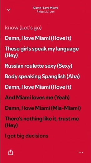 Pitbull & Lil Jon - Damn I Love Miami #hits #lyrics #spotify #trending #fyp #shorts #music #miami