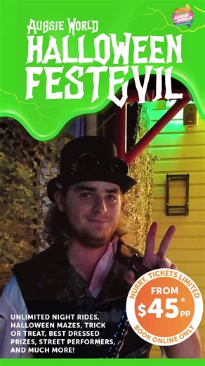 40 reactions · 12 shares | Festevil is back and more thrilling than ever!  Join us for two nights of fear and fun on Friday and Saturday (October 25th & 26th), starting at 5:30 PM. Get ready to be chilled to the bone! 略 Tickets are now selling fast. Don't miss out!  | Aussie World | Facebook