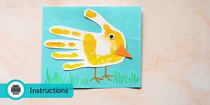 Handprint Chick | Easter Hand Crafts