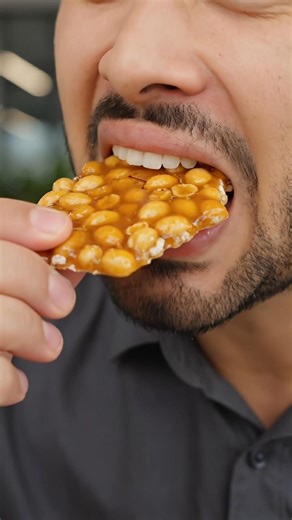 Crunchy Peanut Brittle Eating ASMR | Loud Sugar Crack & Nut Crunch | Ultra Satisfying Close-Up Bite