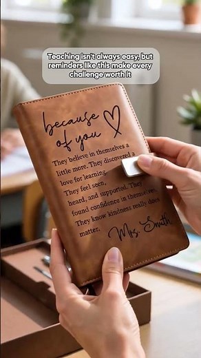 Personalised Because Of You Notebook Set for Teachers