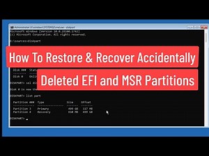 How To Restore & Recover Accidentally Deleted EFI and MSR Partitions In Windows 11/10