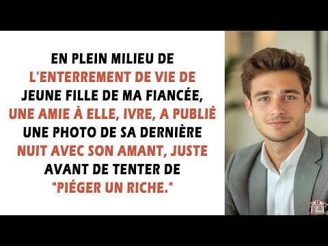 En plein milieu de l’enterrement de vie de jeune fille de ma fiancée, une amie à elle, ivre, a...