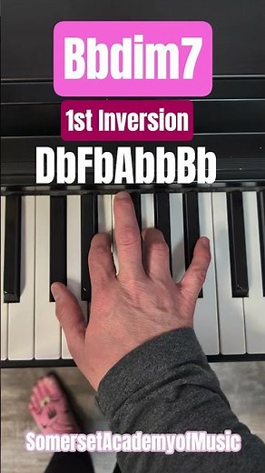 B Flat Diminished 7th Chord Piano Inversions #pianotutorial #diminishedchord