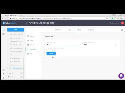 Export and Download Data KOBO Toolbox