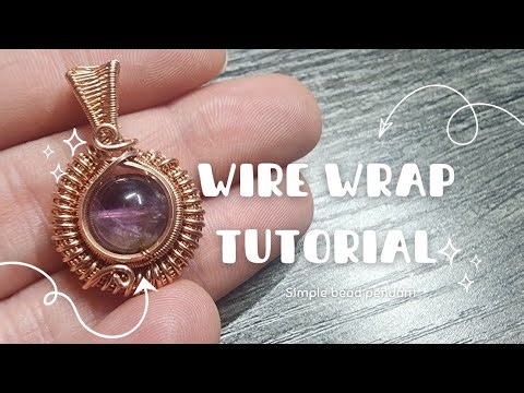 Single bead mini wire wrap tutorial: beginners project 1.5 hour