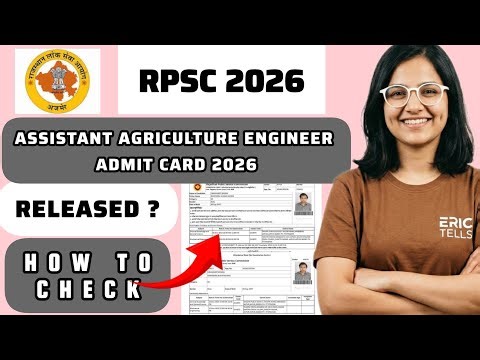 rpsc aae admit card 2026 | rpsc assistant agriculture engineer admit card 2026