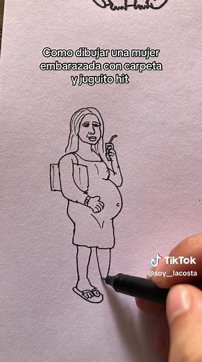 Cómo dibujar una mujer embarazada fácilmente