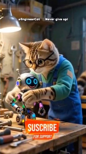 Engineer cat working on a project 😻😹. #shorts #cat #goviral