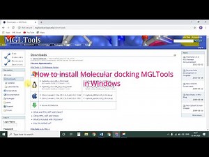 How to install MGLtools for Molecular docking