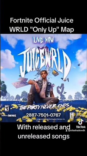 Fortnite Official Juice WRLD "Only Up" Map with released and unreleased songs!