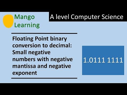 Floating point numbers: negative mantissa and negative exponent