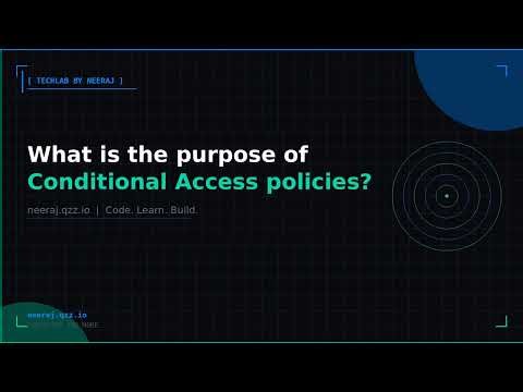 What is the purpose of Conditional Access policies? | TechLab by Neeraj