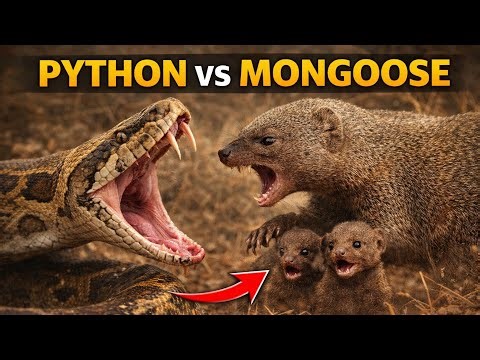 Python vs Mongoose – Predator vs Prey | Wild Animal Survival Fight | animal life |