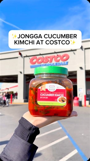 ✨JONGGA CUCUMBER KIMCHI AT COSTCO✨ 😍 If you love kimchi, then you will absolutely love this @jongga_usa Cucumber Kimchi now at Costco! 📍Available now for $11.99 at limited @costco stores in the LA and SD region. 🇰🇷Authentic Korean kimchi ✅Naturally fermented with probiotics and good for gut health 👌🏼Don’t let the leftover juices go to waste-it’s perfect for creating a bold dressing or marinade! 🛒 Cucumber kimchi brings a delightful flavor to any dish-use it as a topping for rice bowls, no