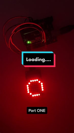 Building a real life LOADING icon with led matrix #arduino #electronics #engineer #foryou