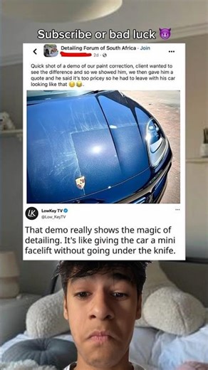 Quick shot of a demo of our paint correction, client wanted to see the difference and so we showed