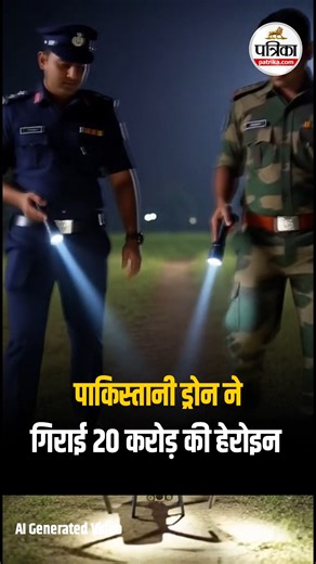 Rajasthan Patrika on Instagram: "Border पर Pakistan की फिर नापाक हरकत, Drone से गिराई 20 करोड़ की हेरोइन | #Short"