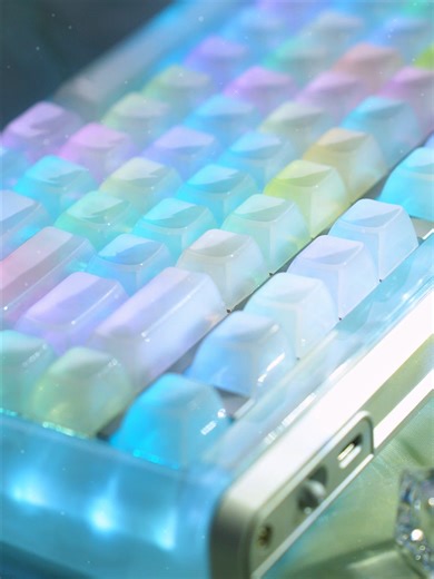 KiiBOOM Jade 75 White #KiiBOOM #aesthetic #typing #lighteffects #sound #tech#keyboard #asmr #cutomized #mechanicalkeyboard