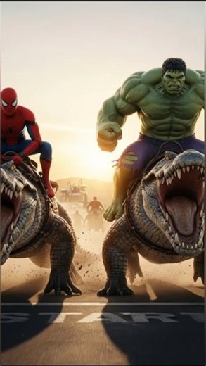 Spider-Man vs Hulk 🐊 Epic Crocodile Racing Challenge!