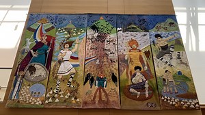 Giant tapestry weaves tales from famous Irish myth