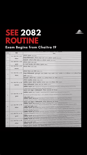 The National Examination Board has announced the SEE 2082 exam schedule, with exam starting from Chaitra 19. #SEE #ekantipur #SEEroutine #exam #breakingnews | eKantipur