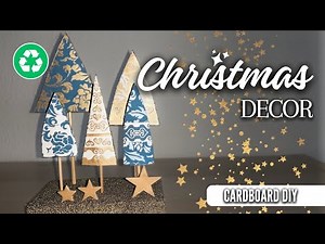 🎄 Upcycled Christmas Decor | DIY Christmas Trees with Recycled Cardboard