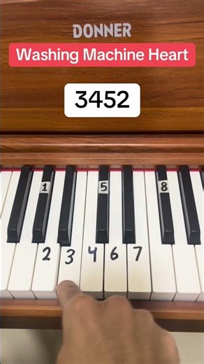 Washing Machine Heart on piano #piano #tutorial #mitski #easy #donnerddp80