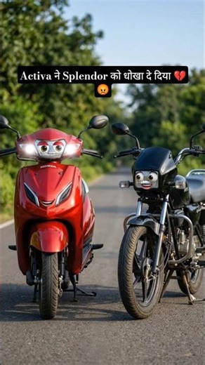 Activa ने Splendor को धोखा दे दिया 💔😡 #shorts #ai