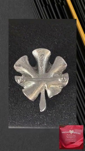 Vintage Sarah Coventry Silver Tone Geranium Leaf Brooch Lover Antiques and Vintage
