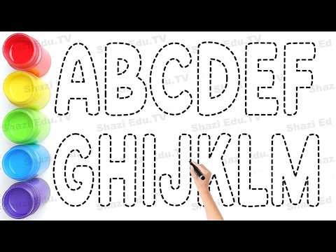 Let's Learn to Draw and Paint ABCDEFGHIJKLM for Kids // Easy Step by Step Drawing Tutorial