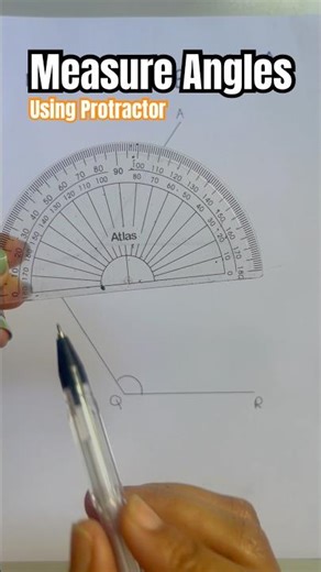 Learn to measure angles with a protractor in seconds! ✨♾️ #shorts #ezymath කෝණ මැනීම
