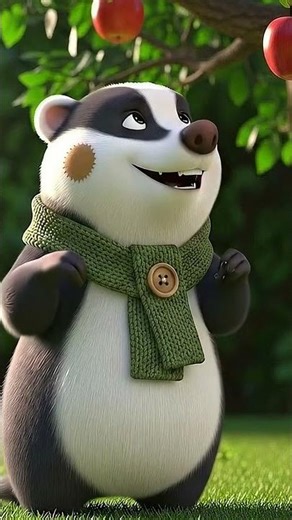 Can This Badger Get the Apple Down? P1 | Animated Story for Toddlers